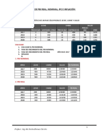 Taller de Pbi Real, Nominal, Ipc E Inflación: Tenemos El Caso Hipotetico de Un Pais Sólo Produce Leche, Carne Y Salud