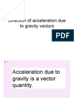 Direction of Acceleration Due To Gravity