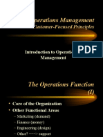 Operations Management: Customer-Focused Principles