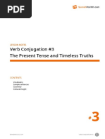 Verb Conjugation #3 The Present Tense and Timeless Truths: Lesson Notes