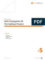 Verb Conjugation #5 The Habitual Present: Lesson Notes