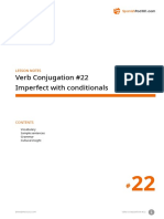 Verb Conjugation #22 Imperfect With Conditionals: Lesson Notes
