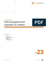 Verb Conjugation #23 Imperfect VS. Preterit: Lesson Notes