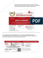 RQI Healthcare Provider: Urus A Siddiqui