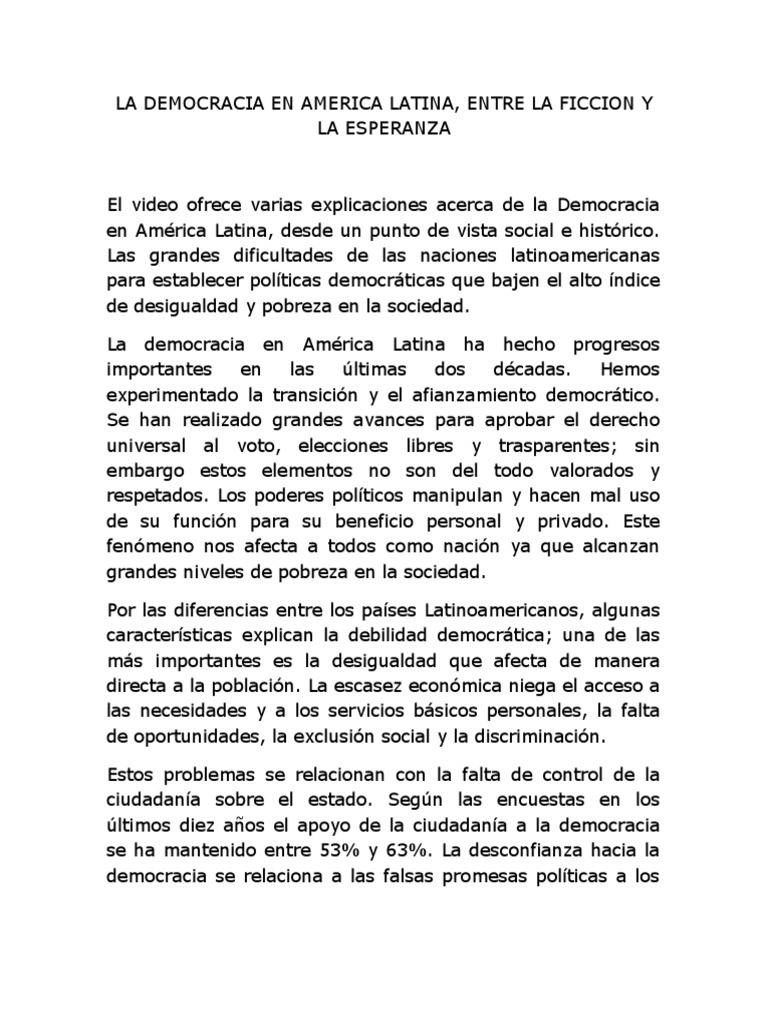 Desafíos de la Democracia en América Latina | PDF | Ciencias sociales
