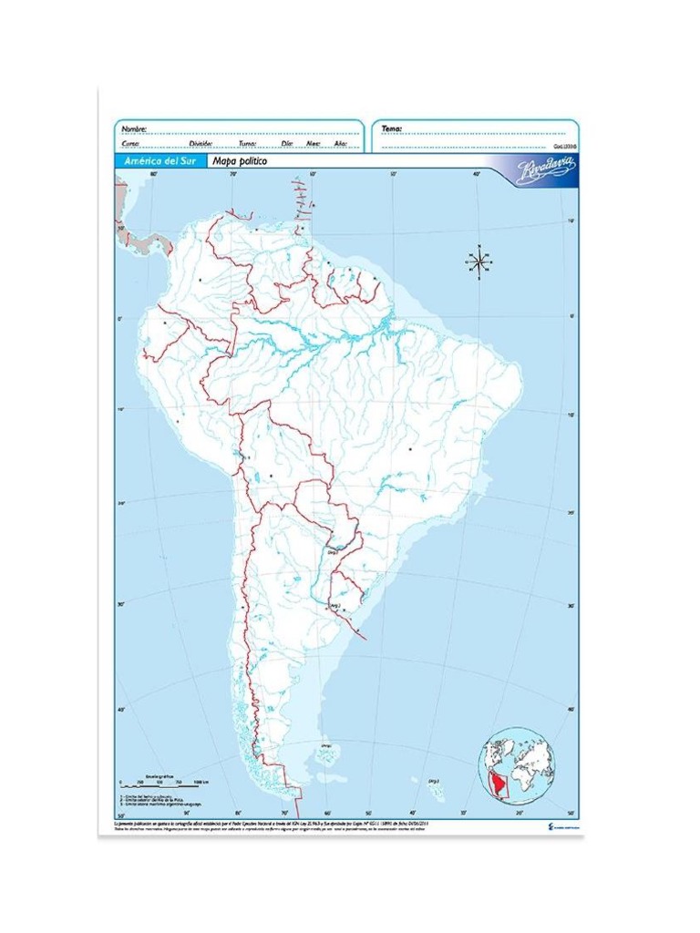 Mapa Político de América Del Sur | PDF