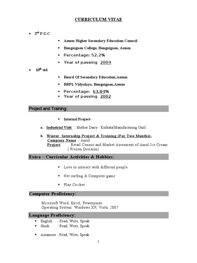 CV of Himjyoti Patgiri | PDF