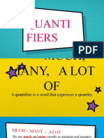 Quantifiers Many Much A Lot of Few Little