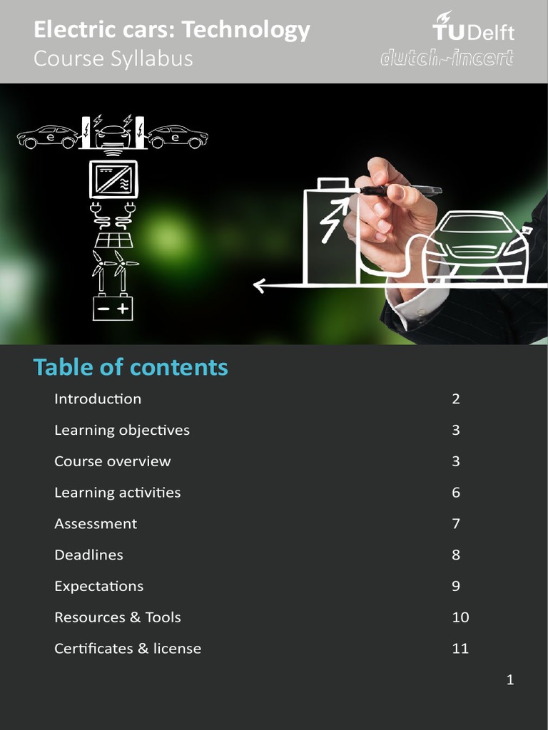 eCARS2x Syllabus PDF Electric Vehicle Electric Car