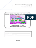 Problemario - 3 - Modelacion Geometrica - Rectas