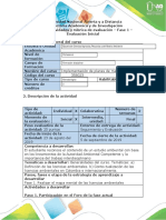 Guía de actividades y rúbrica de evaluación - Fase 1 - Evaluación Inicial