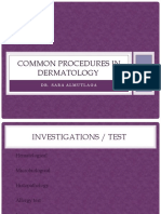 Common Procedures in Dermatology: Dr. Saraalmutlaga
