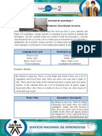 Learning Activity 1 / Actividad de Aprendizaje 1 Evidence: Describing My Kitchen / Evidencia: Describiendo Mi Cocina