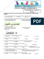 Soal UAS PAI Kelas 3 SD Semester 1 (Ganjil) Dan Kunci Jawaban