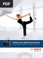 PLENA Matrix Digital Sound System: Surprisingly Flexible. Powerful Control