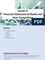 Lesson 4: Financial Statement of Banks and Their Competitors