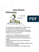 Charles Schulz Philosophy on What Really Matters