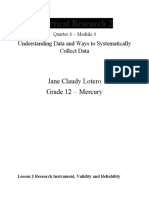 Practical Research 2: Jane Claudy Lotero Grade 12 - Mercury
