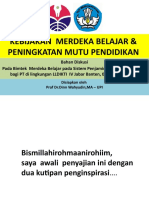 KEBIJAKAN MERDEKA BELAJAR DAN PENINGKATAN MUTU PT LLDIKTI IV 01 Des