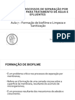 Processos de separação por membranas e biofilme