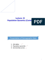 Lecture-IX Population Dynamics (Contd.)