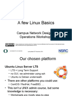 A Few Linux Basics: Campus Network Design & Operations Workshops
