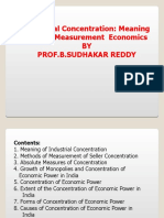 Industrial Concentration: Meaning and Its Measurement Economics BY Prof.B.Sudhakar Reddy