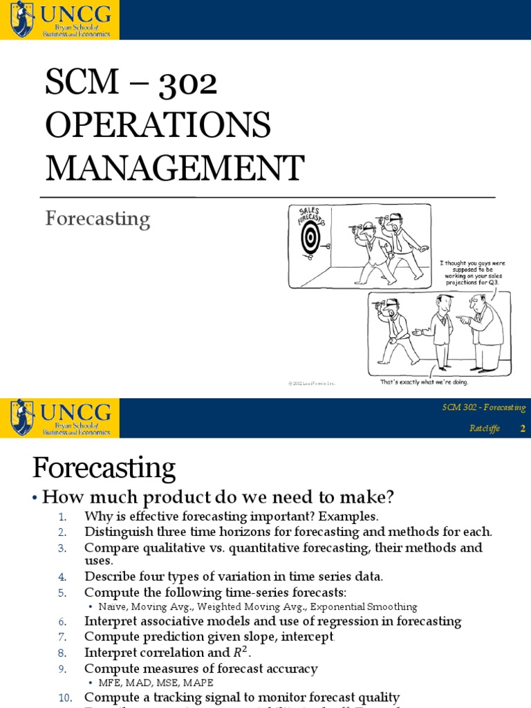 Forecasting Methods in Operations Management | PDF | Seasonality ...