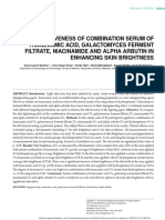 The Effectiveness of Combination Serum of Tranexamic Acid, Galactomyces Ferment Filtrate, Niacinamide and Alpha Arbutin in Enhancing Skin Brightness