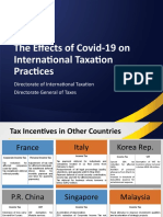 Covid 19's Effects On International Taxation Practices