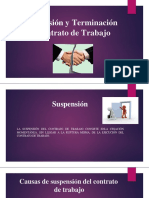 Suspension y Terminacion de Contratos de Trabajo.