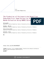 The Production of Bioinsecticide Based From Pong-Pong Fruit Seed Extract by Ultrasonic Waved Extraction Using NADES Solvent