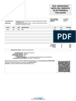 Nota de crédito electrónica por corrección de error en factura