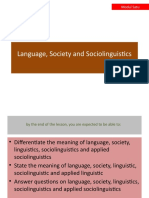 Language, Society and Sociolinguistics: Modul Satu