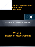 Instrumentation and Measurements BE-56 A&B Fall 2020: Instructor: LT Dr. Col Humayun Zubair Khan