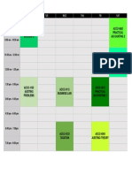 Daily Schedule Template: ACCO 4083 Practical Accounting 2 ACCO 4063 Theory of Accounts