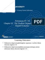 Pertemuan 03 - 04 Chapter 02: The Modern Organization in The Digital Economy