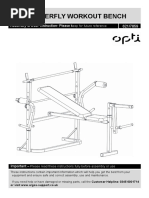 Opti Butterfly Workout Bench: Assembly & User Instruction 621/7859