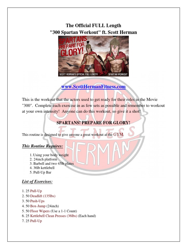 The Official FULL Length 300 Workout Ft. Scott Herman. Scott Herman PDF