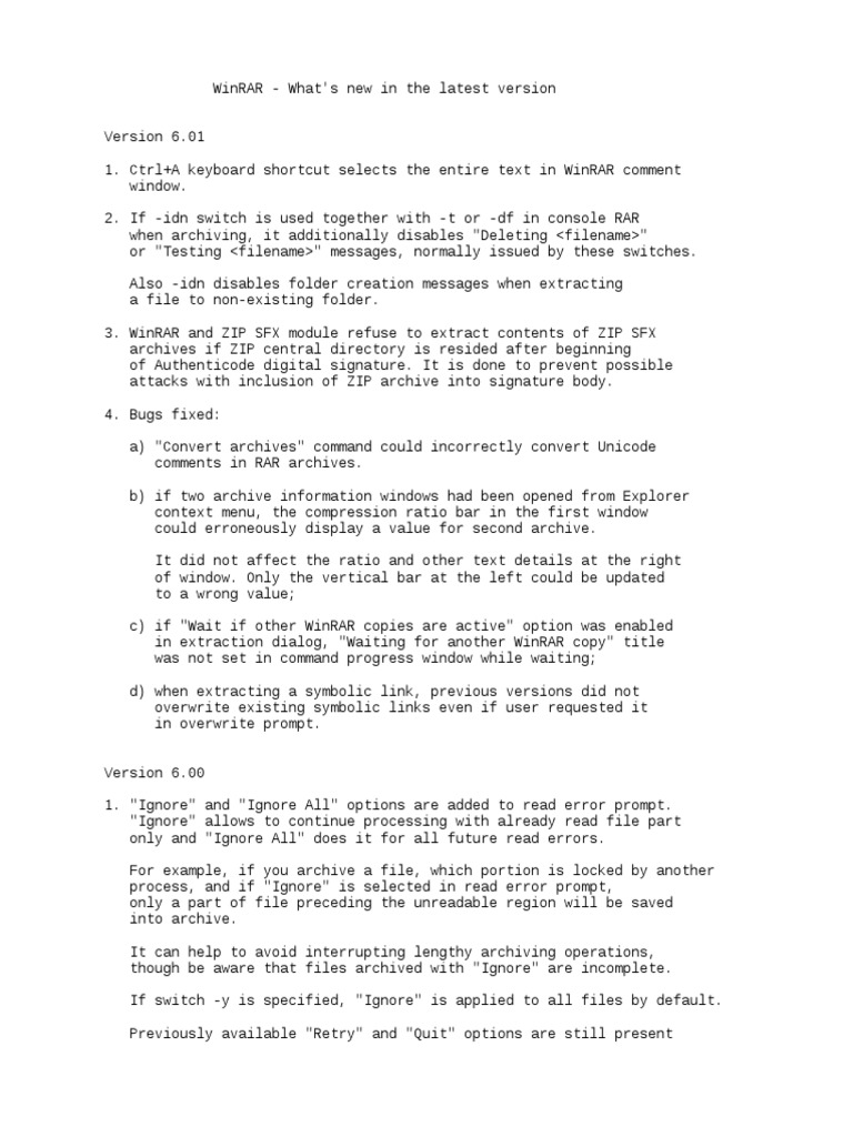 Whats New | PDF | Zip (File Format) | Command Line Interface