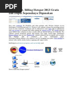 Myhotspot, Billing Hotspot 2013 Gratis Dan Dapat Sepenuhnya Digunakan