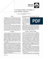 Effect of PH On Interfacial Films and Stability of Crude Oil-Water Emulsions