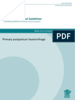 Primary Postpartum Haemorrhage: Maternity and Neonatal Clinical Guideline