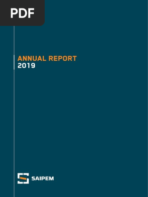 Saipem Annual Report 19 Pdf Price Of Oil Sustainability