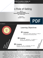 The Role of Selling: MKTG 3 Sales Management Principles, Process and Practice Bill Donaldson