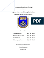 Biologi - Rancangan Enzim Katalase (Ga Ada Hasilnya)