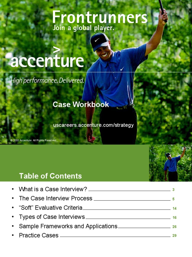 Accenture - Case Workbook 2005 | PDF