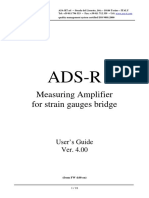 Ads-R: Measuring Amplifier For Strain Gauges Bridge