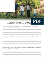 Family Estate Planning Meeting Agenda