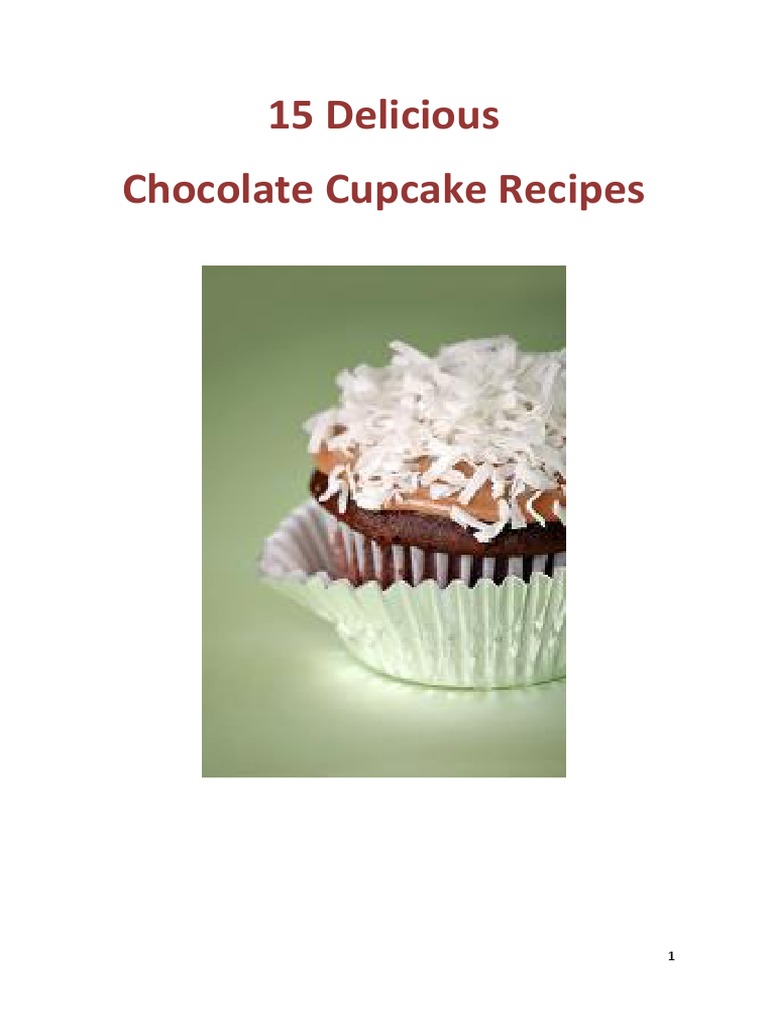15 Chocolate Cupcake Recipes PDF Cupcake Cakes
